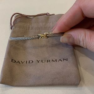 David Yurman ‘X’ Bracelet with Gold